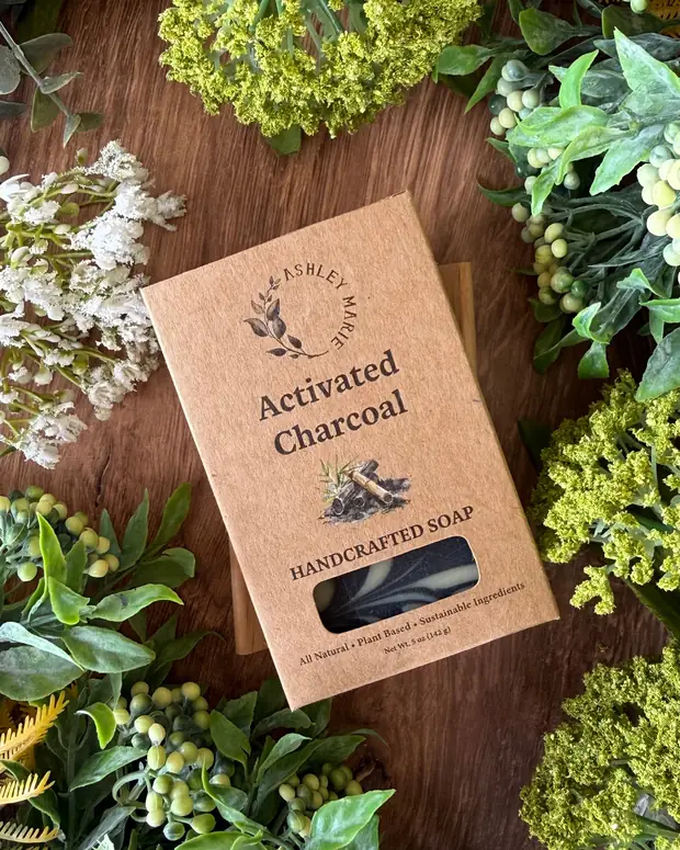 Activated Charcoal -Boxed Soap — handmade soap from Ashley Marie Soap