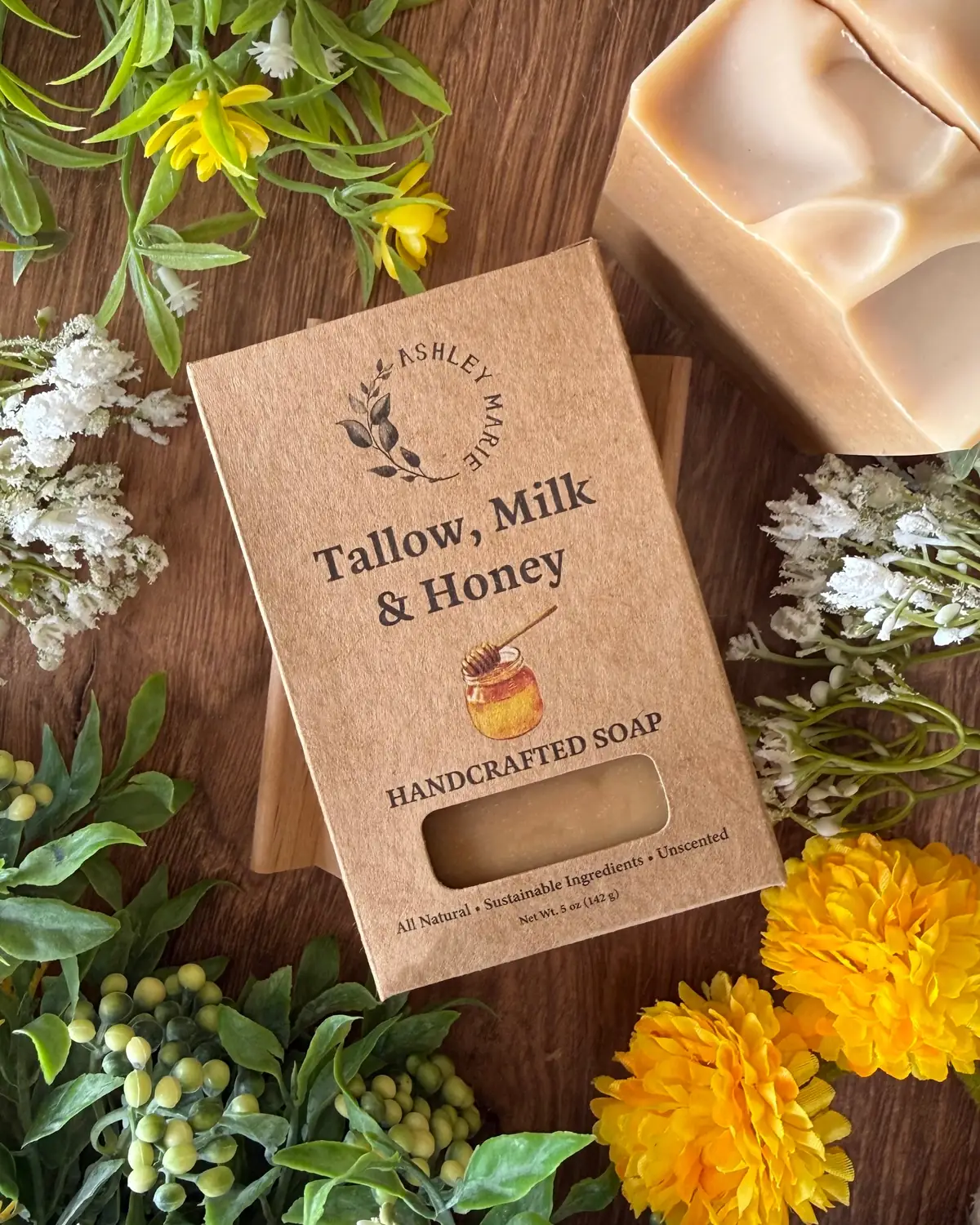 Tallow, Milk + Honey — Boxed Soap — handmade soap from Ashley Marie Soap