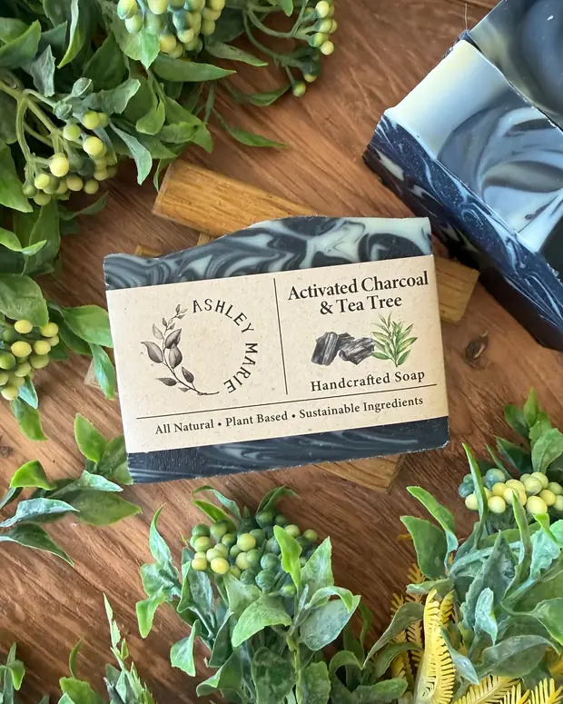 Activated Charcoal & Tea Tree Soap — handmade soap from Ashley Marie Soap
