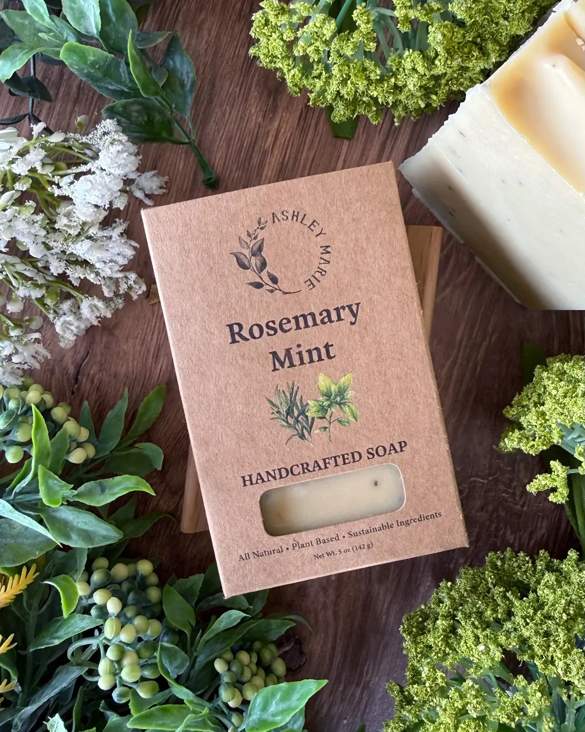 Rosemary Mint — Boxed Soap — handmade soap from Ashley Marie Soap