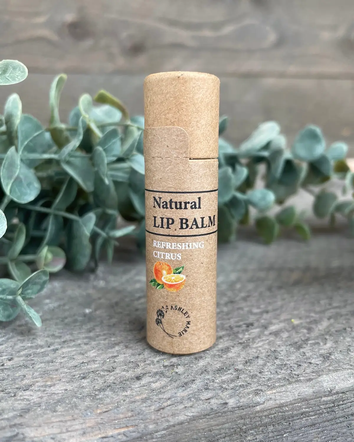 Lip Balm, cut bar showing the colour and swirl