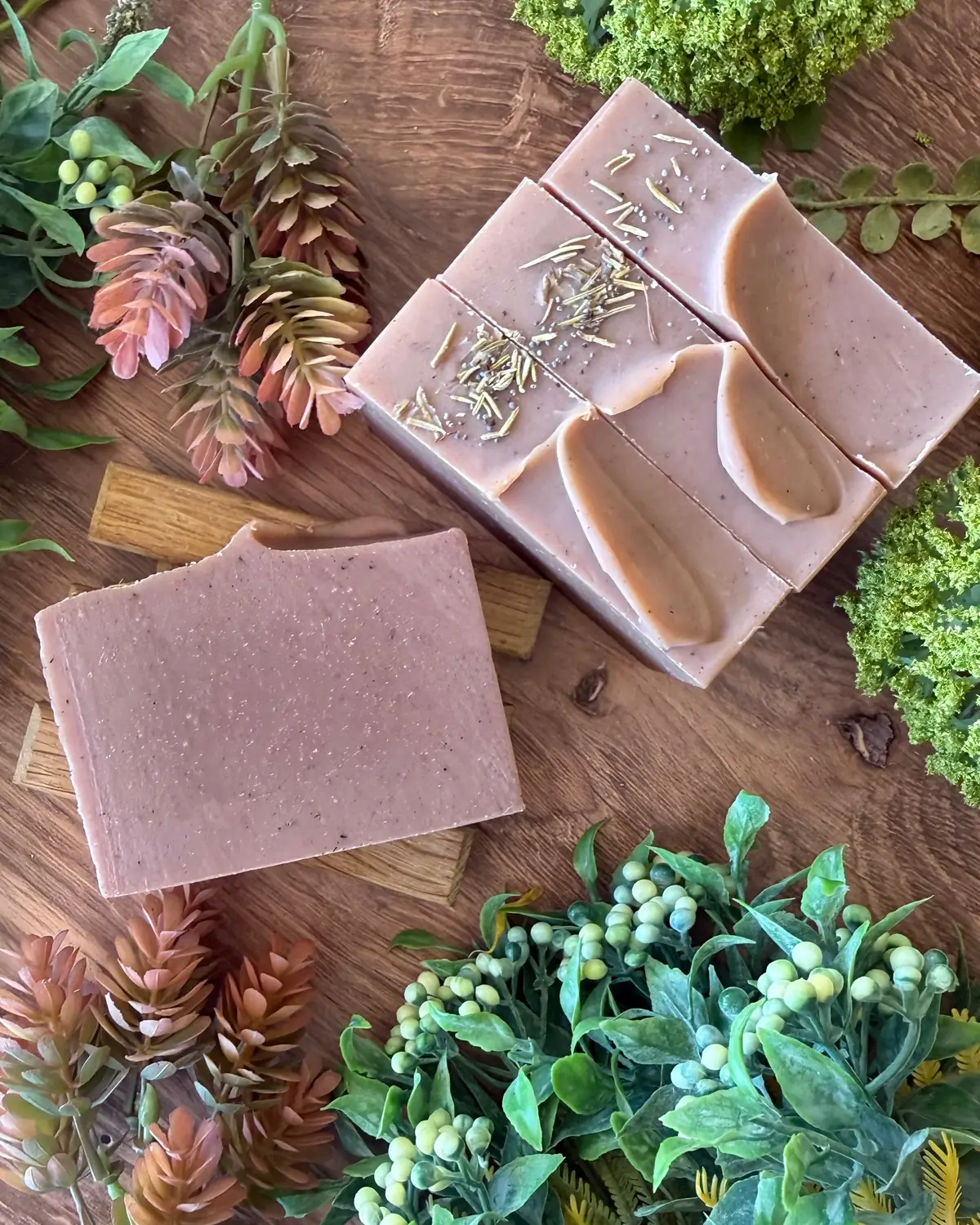 Mountain Man Soap, close detail of the label and bar edge
