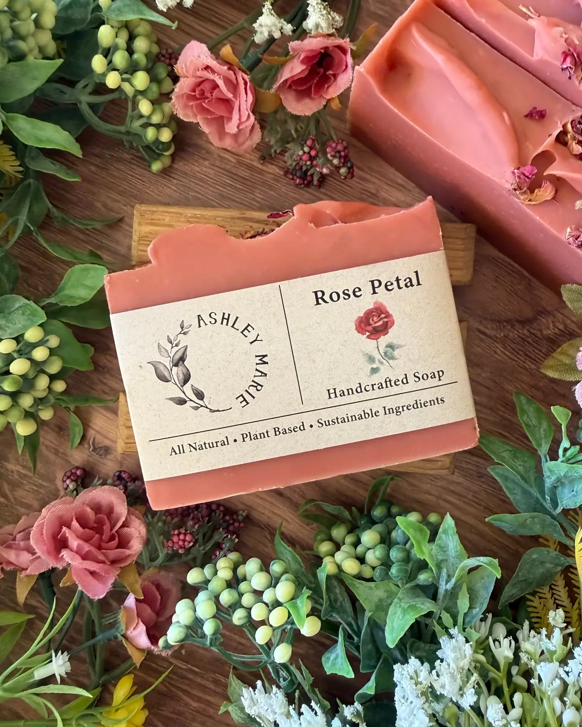 Rose Petal Soap — handmade soap from Ashley Marie Soap