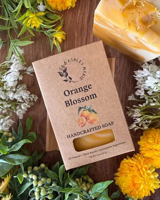 Orange Blossom — Boxed Soap — handmade soap from Ashley Marie Soap