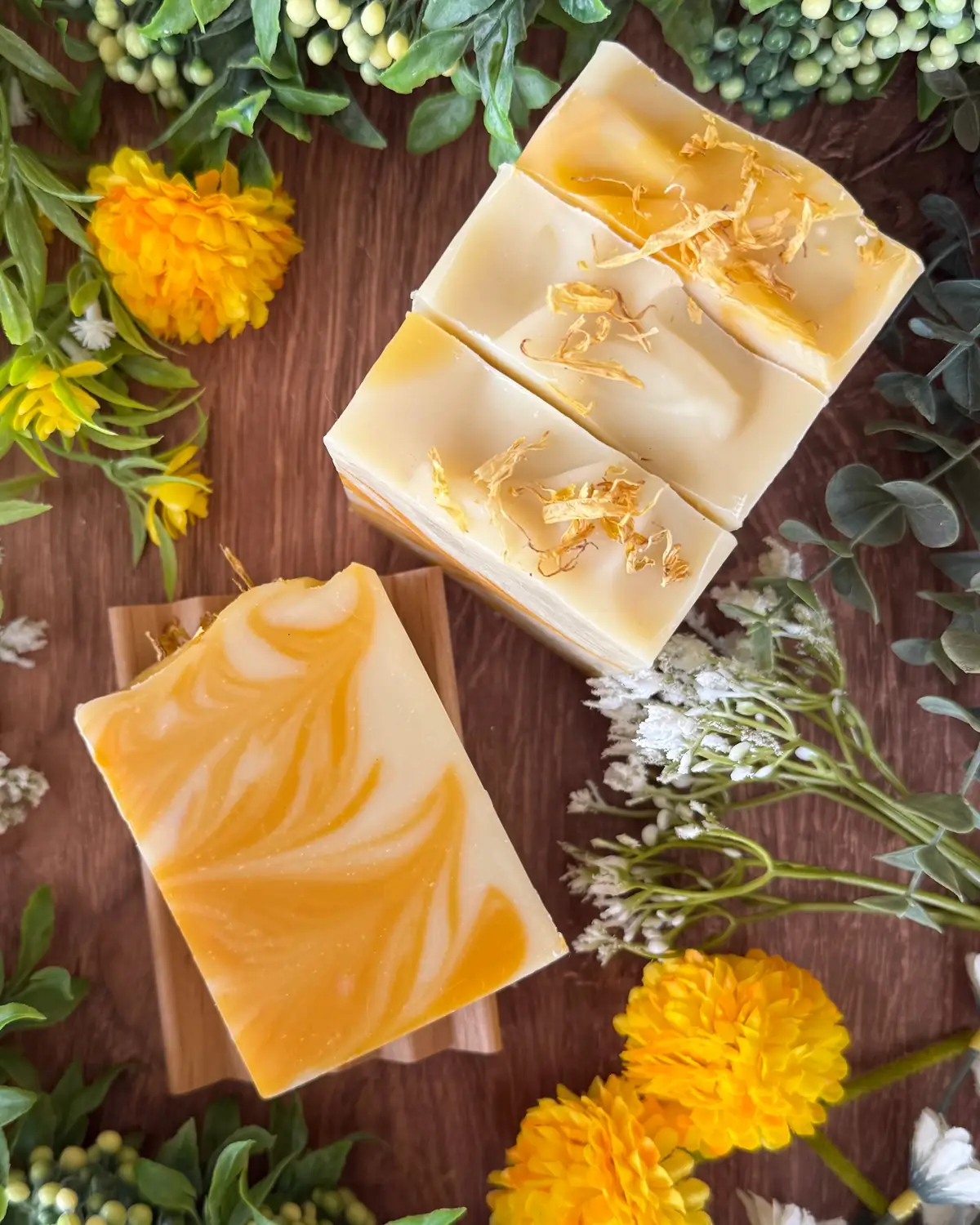 Orange Blossom — Boxed Soap, close detail of the label and bar edge