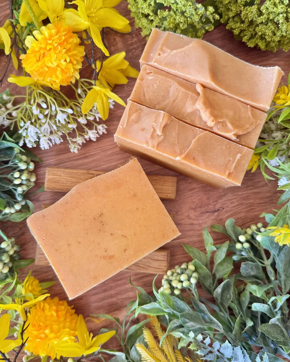 Royal Face Soap, close detail of the label and bar edge