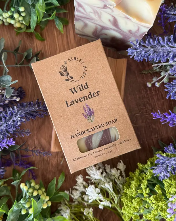 Wild Lavender — Boxed Soap — handmade soap from Ashley Marie Soap